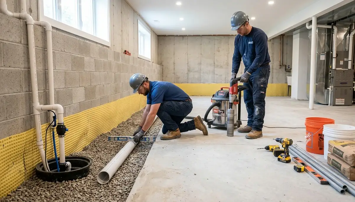 Shreveport, LA basement waterproofing for water damage prevention and same-day home protection