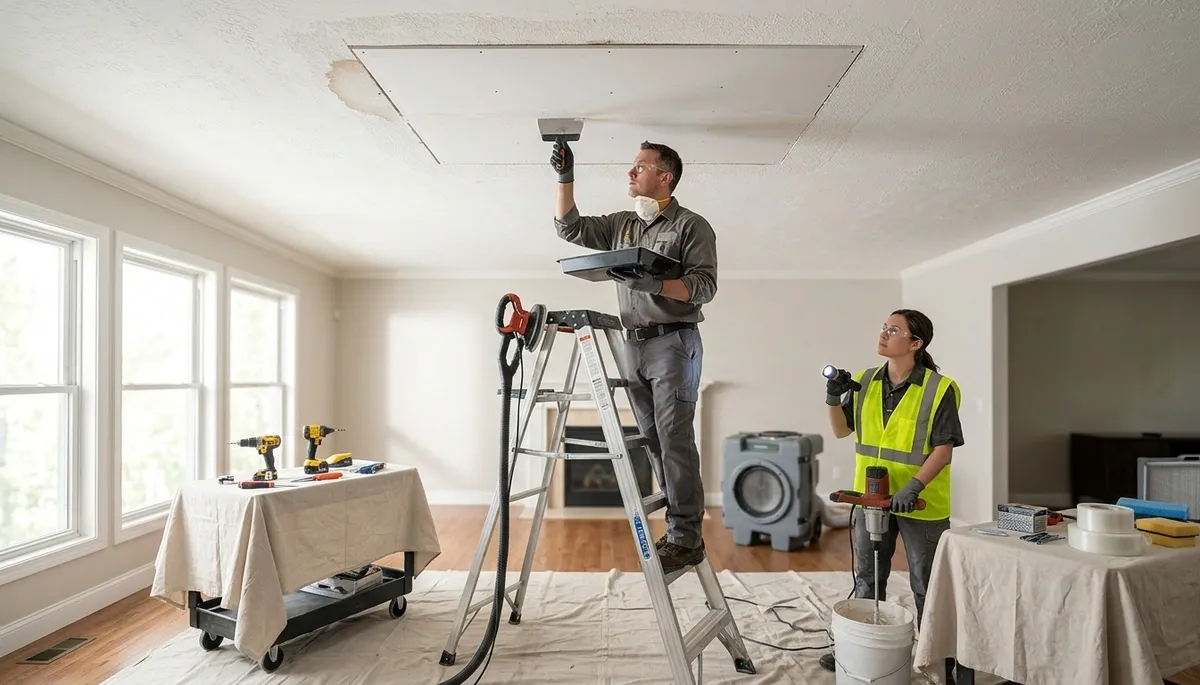 Ceiling Water Damage Repair Image 1